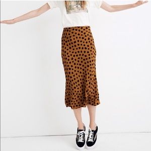 Madewell Black & Tan Spotted Skirt